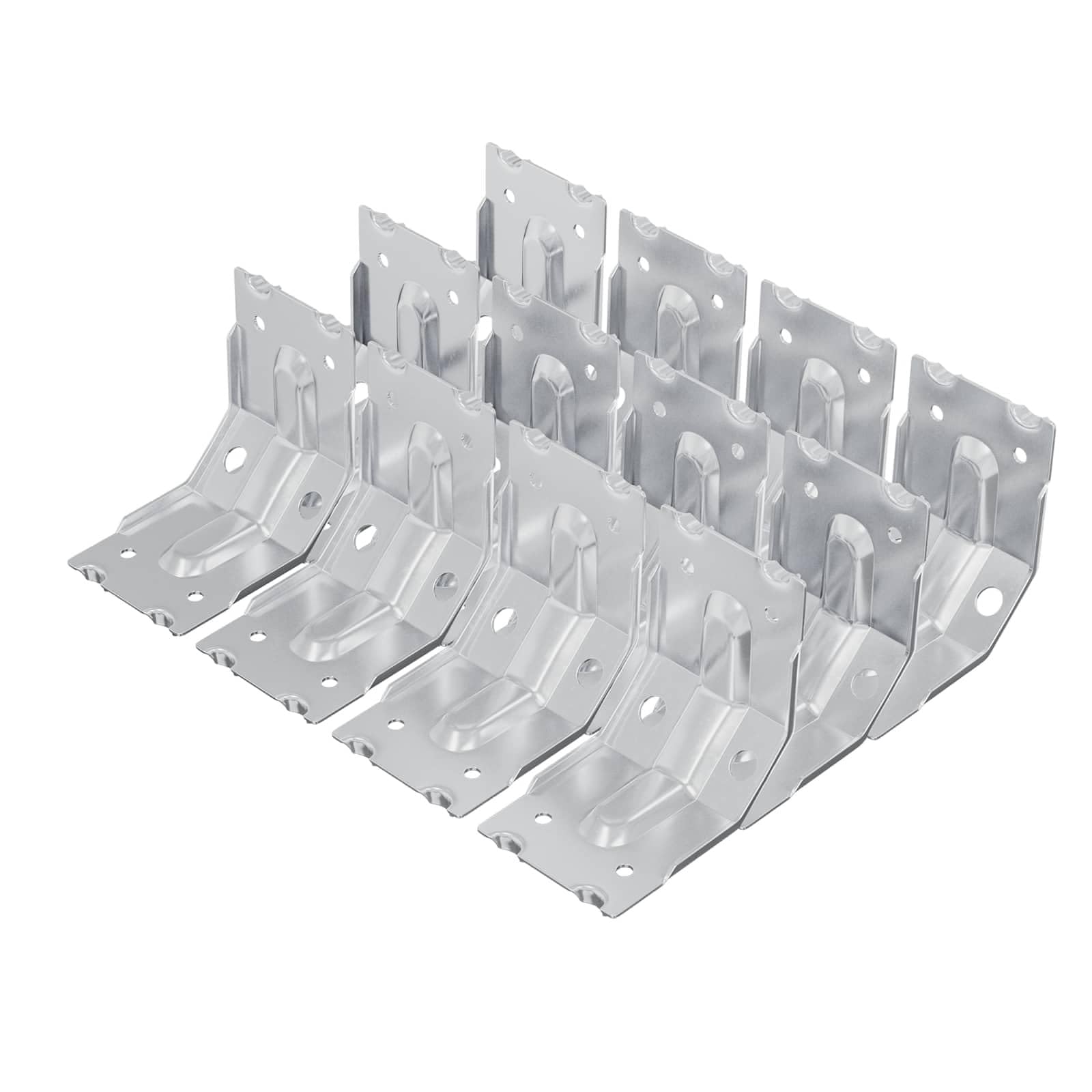 212 Stk. Eckverbinder verzinkter Stahl 106 x 55 x 1,5 mm - Winkelverbinder für Möbelbau, Holzverbindungen und Regalbau