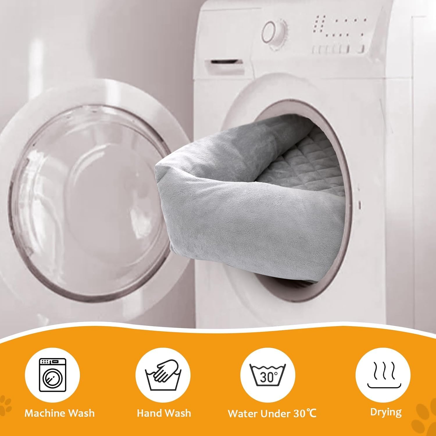 بساط سرير للكلاب والقطط مقاس 75 × 120 سم لحماية الاثاث من بابوريتش، غطاء اريكة للكلاب والقطط قابل للغسل مع قاعدة غير قابلة للانزلاق، بساط كلب مقاوم للماء (رمادي فاتح)