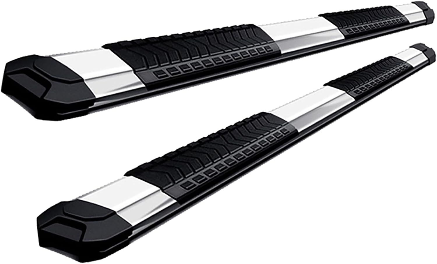 Black Horse Cutlass Running Board Stainless Steel Compatible with 20-26 Sierra-Silverado 3500 HD/2500 HD Double Cab|19-26 Sierra-Silverado 1500 Double Cab|22 Sierra-Silverado 1500 LTD Double Cab