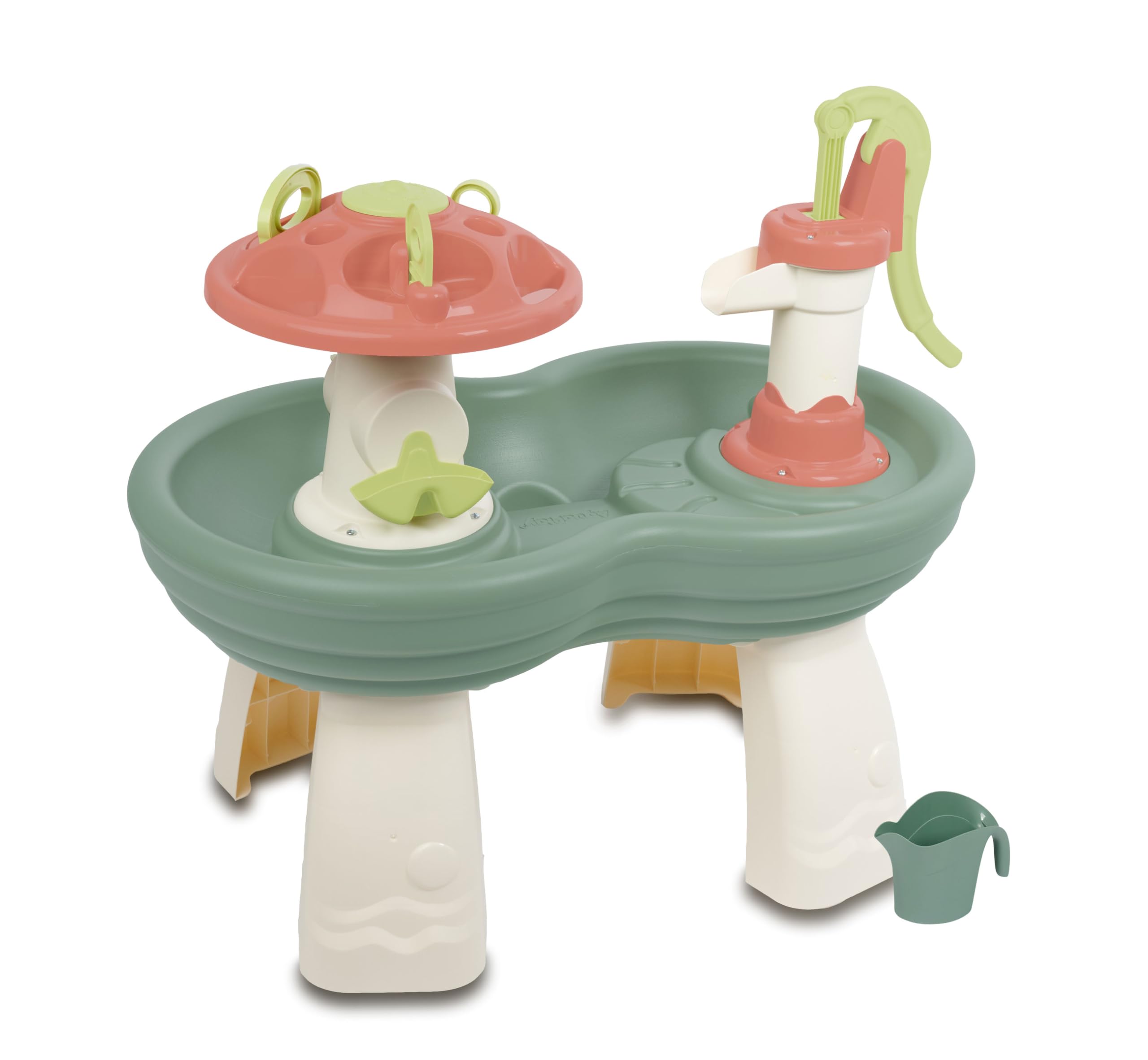 AquaPlay Wassertisch - großer Garten-Wasserspieltisch (100 x 56 x 90 cm), Wasserspielzeug mit Handpumpe, Schlauchanschluss, Spritzfunktion und Zubehör, für Kinder ab 3 Jahre