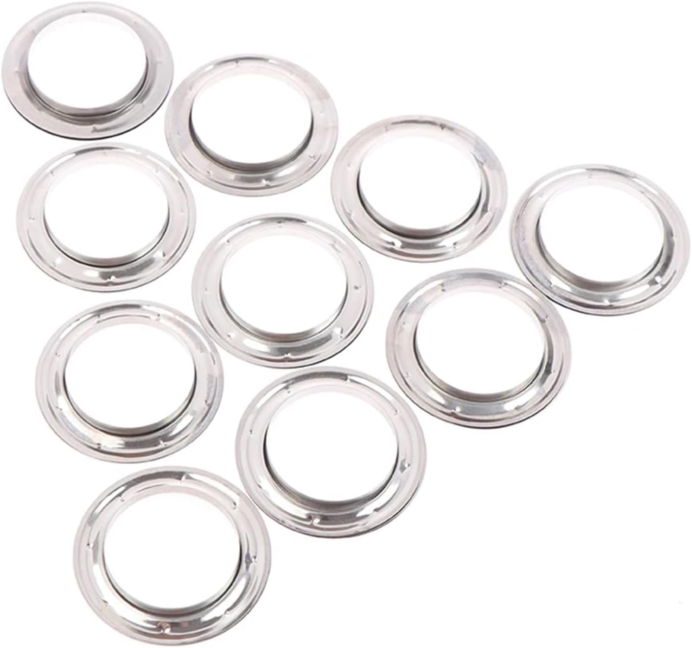 Curtain Grommets 100Pcs Eyelet Curtain Rings Curtain Grommet Top Silvery Metal Ring Header Curtain Accessories for Window Curtain Hanging