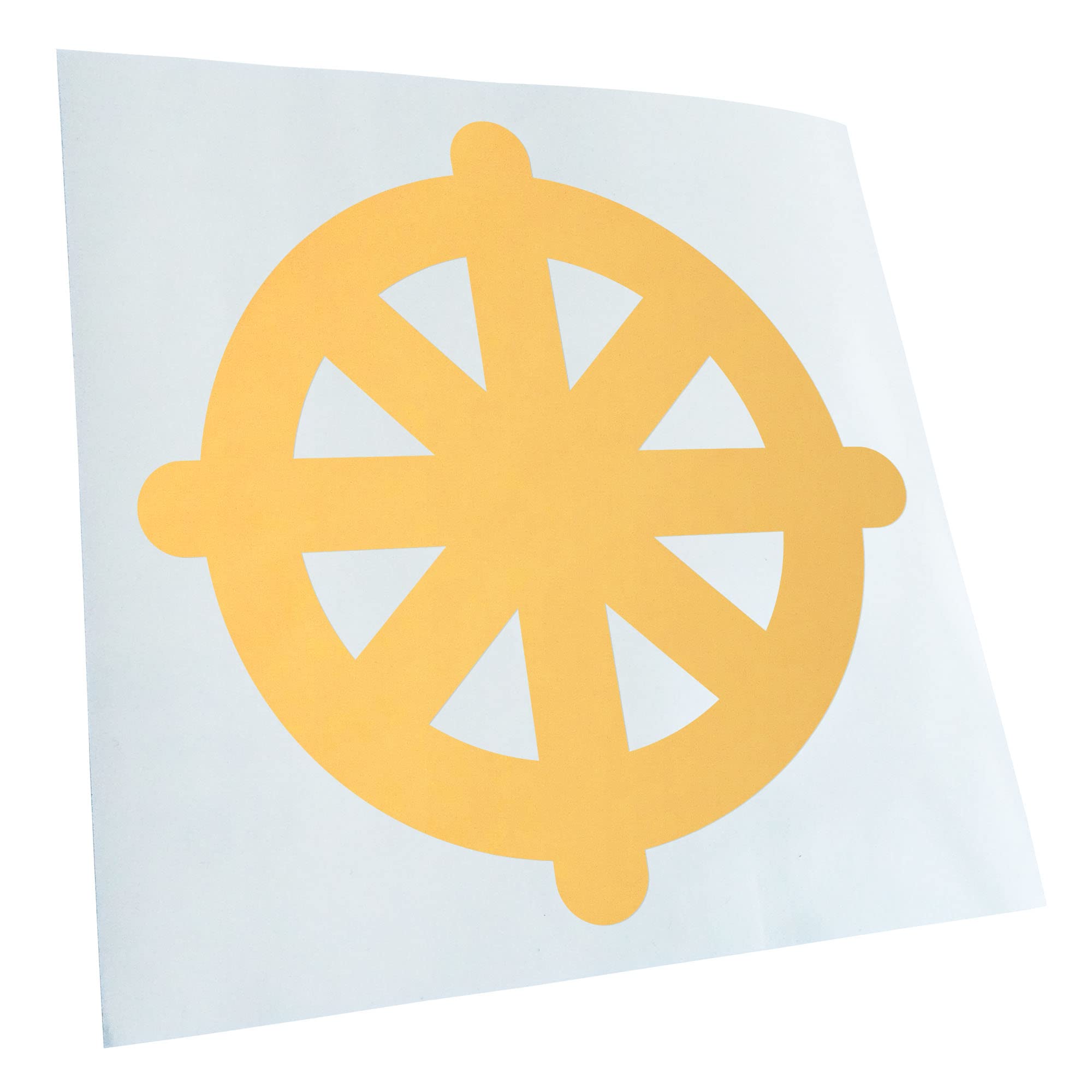 Kiwistar - Car Sticker - Cream - 40 x 40 cm Dharmachakra Buddhism - Rear Window Car Sticker Weatherproof for Car Truck Moped Truck - Sticker Exterior Self-Adhesive Tuning Accessories for Window
