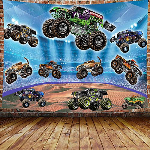 DBLLF Monster Truck Tapestry Cars Tapestry, Cartoon Monster Truck Cool Vehicle Modified to
