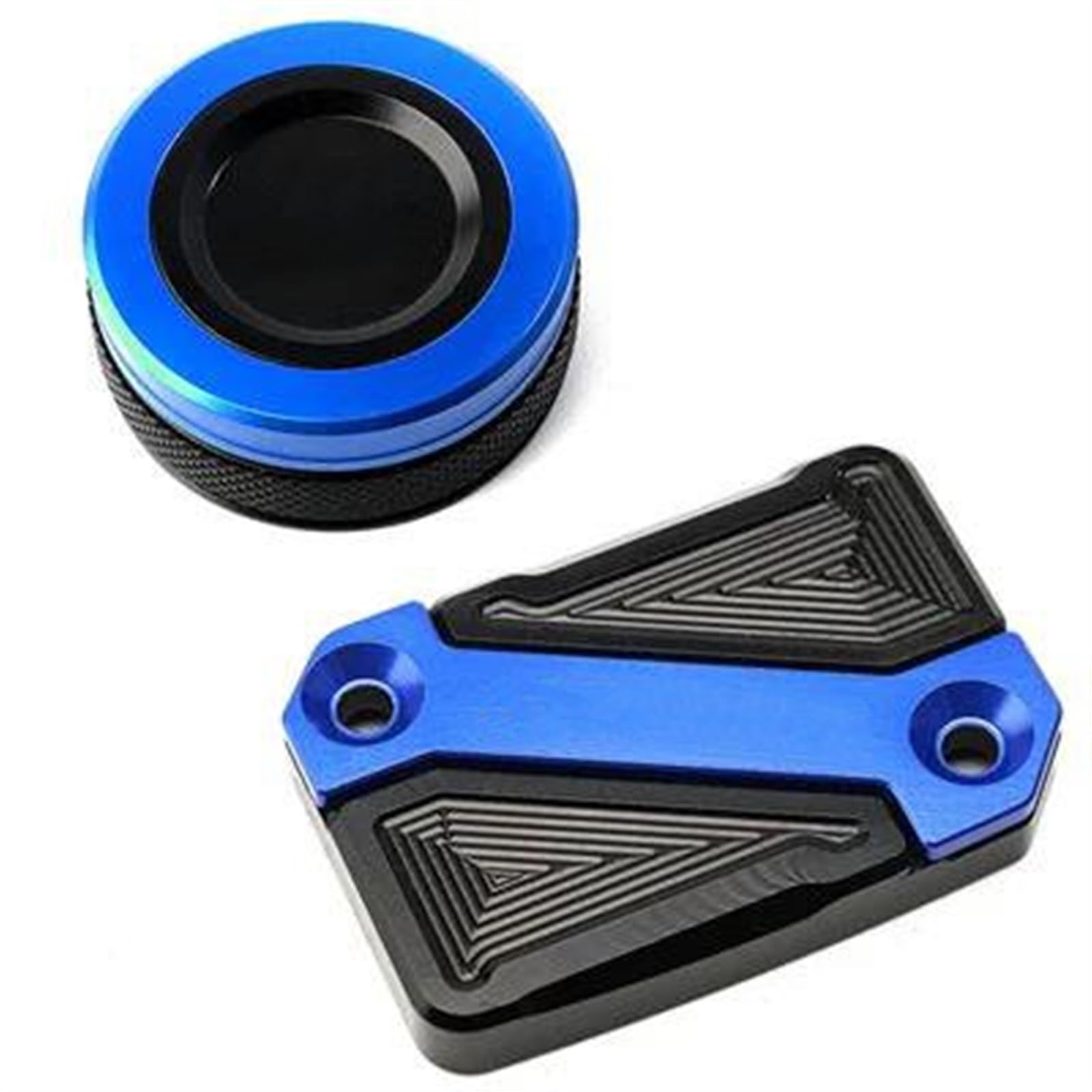 Copertura del Serbatoio del Liquido dei Freni Anteriore e Posteriore del Motociclo Il Tappo del Serbatoio dell'olio Motore per MT125 2008-2020 (Color : Front-Rear Caps Blue)