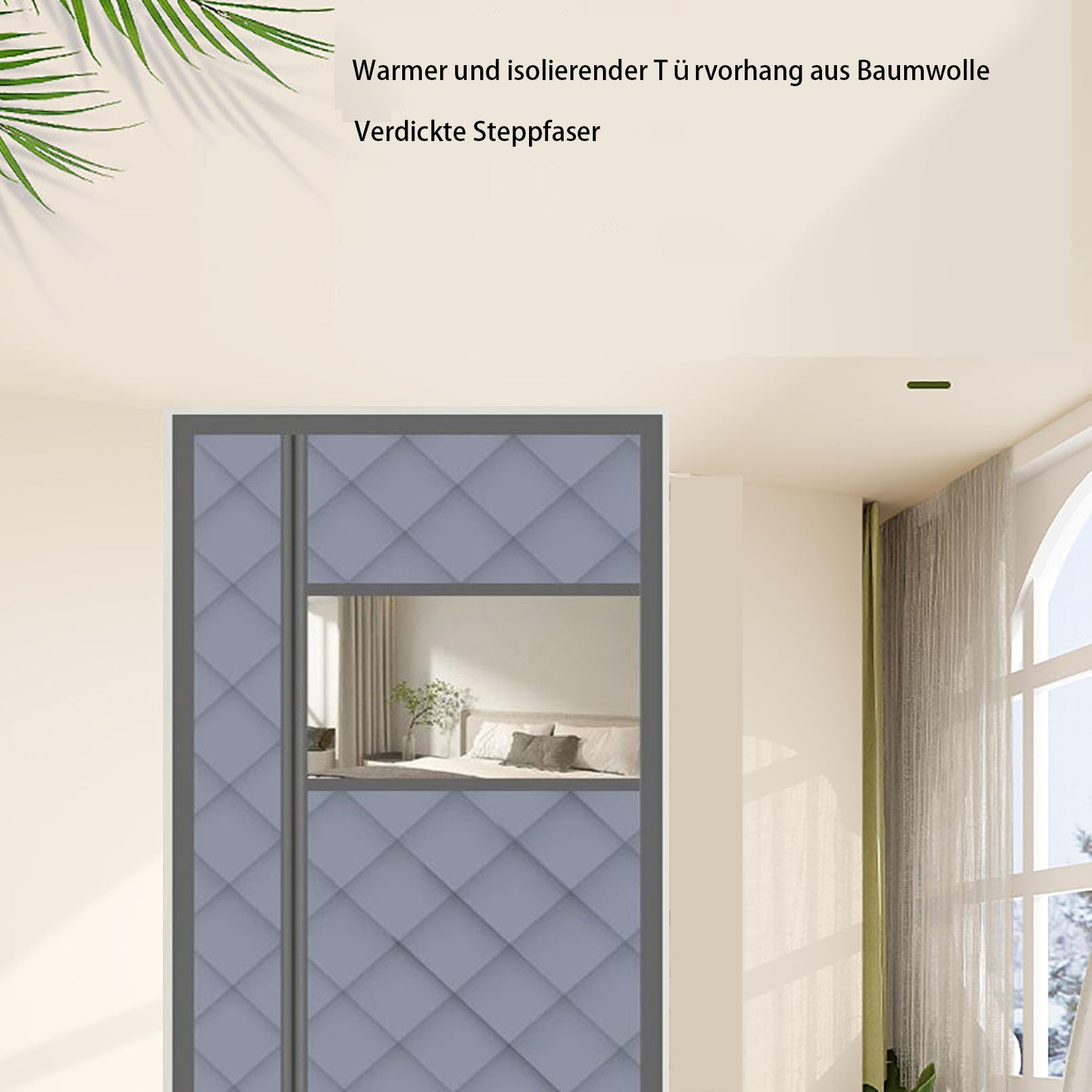 Rideau de protection thermique magnétique pour portes, épais, 100 x 220 cm