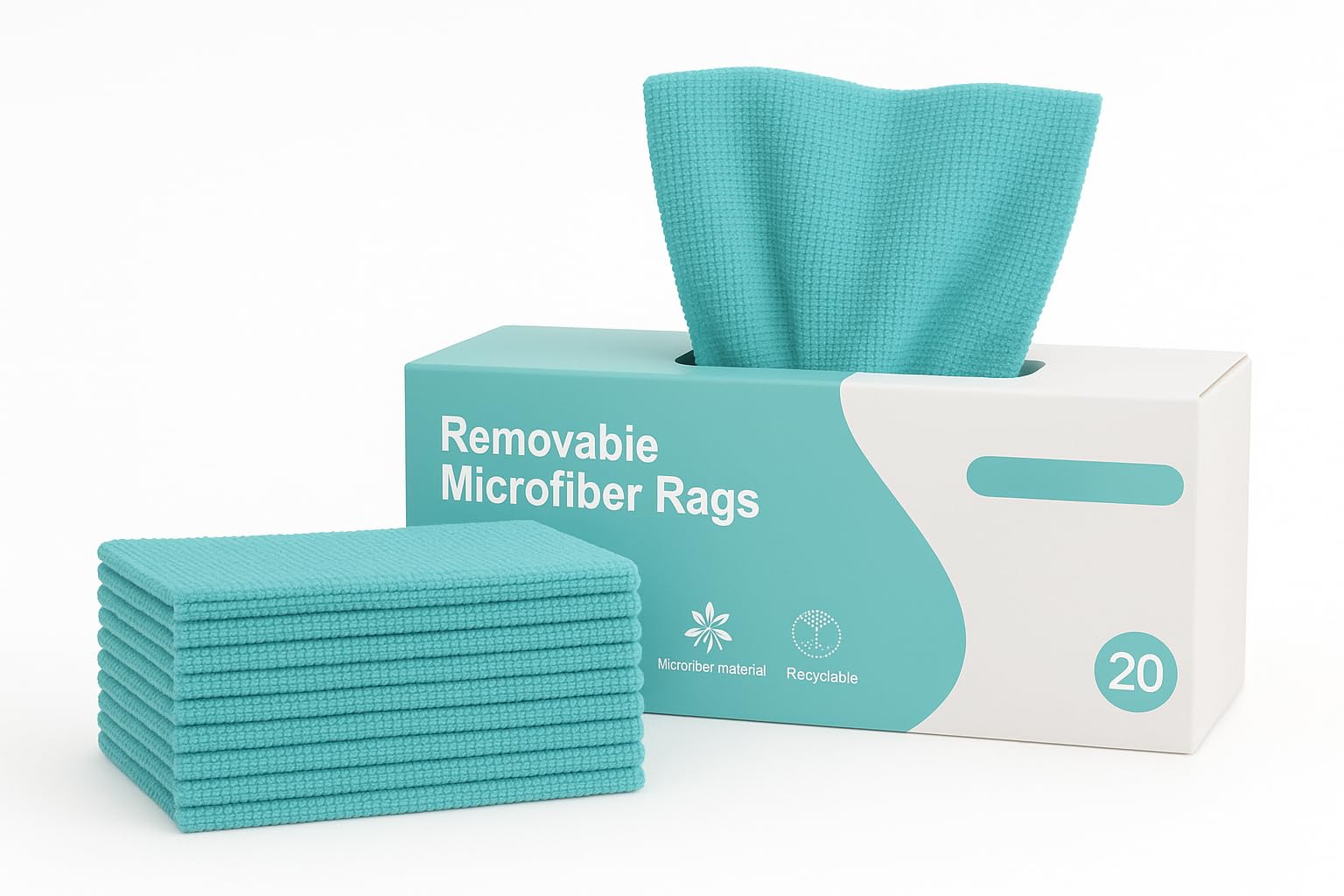 DR.VS Premium Removable Microfiber Cloth Rags – Gray Cleaning Cloth Set | Ultra-Soft, Quick-Dry, Reusable Multipurpose Towels for Kitchen, Home, Car & Electronics (Aqua Green Pack Of 1 (20 Clothes))-image-18