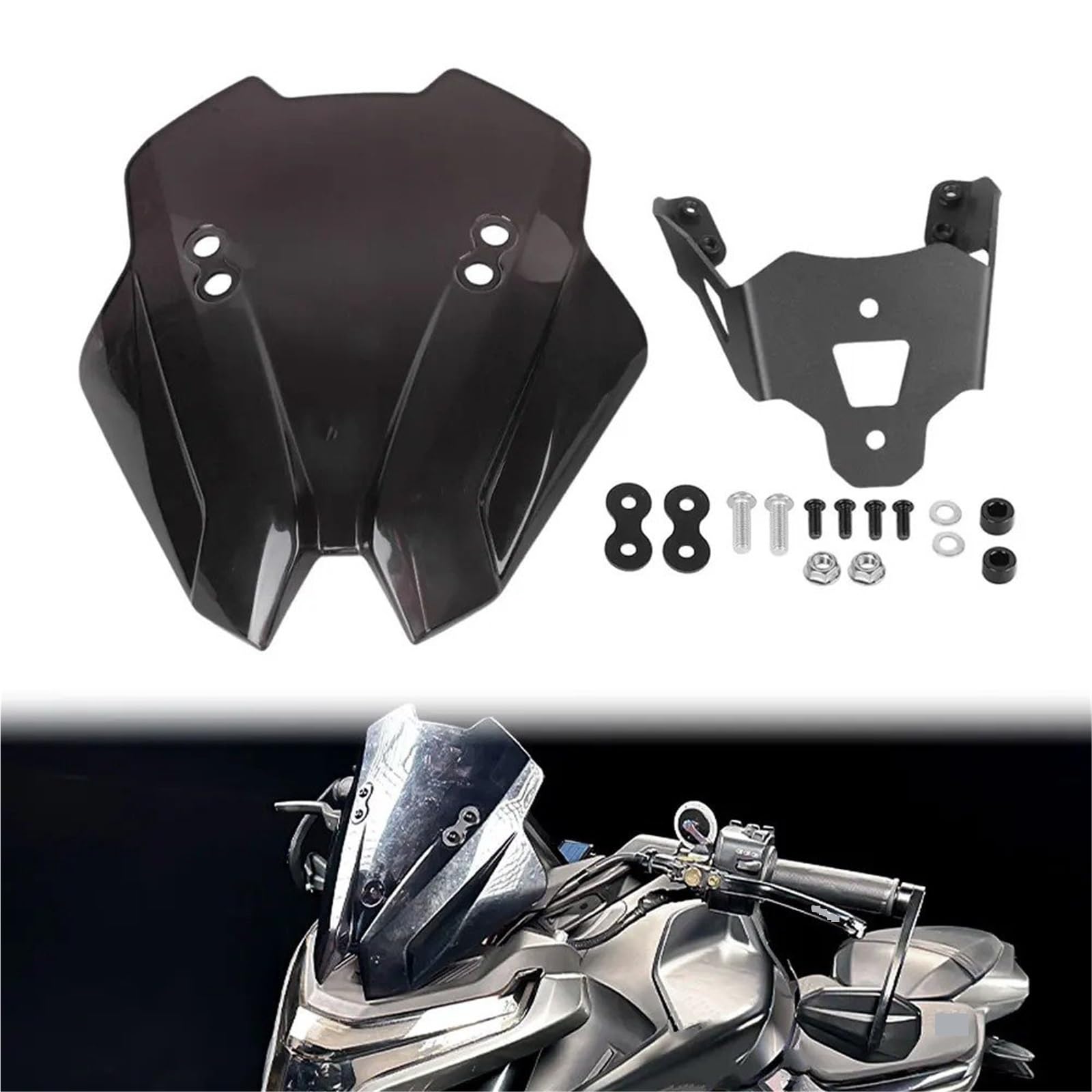 Motocicletas Parabrisas para CFMOTO 800NK NK800 2026 Deflectores De Viento Avanzados Parabrisas Protector contra El Soporte del Alerón