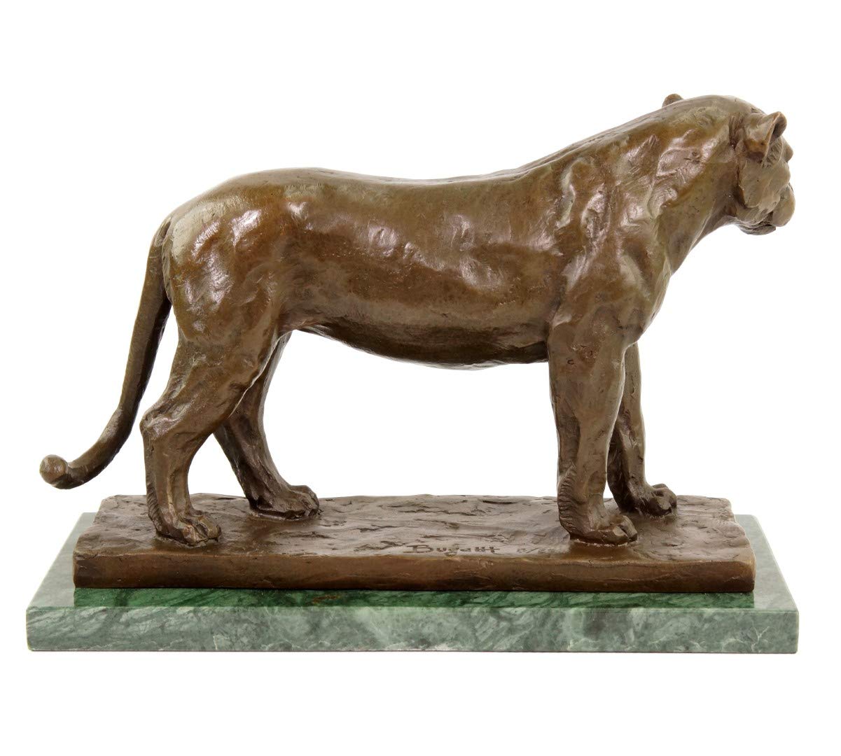 Numerowana statuetka z brązu - nubiczny lwian (Lionne de Nubie) - 1909/10 - podpisana Rembrandt Bugatti - limitowana figurka zwierzęca - rzeźba designerska - dekoracja - kupisz sztukę - 100% brąz