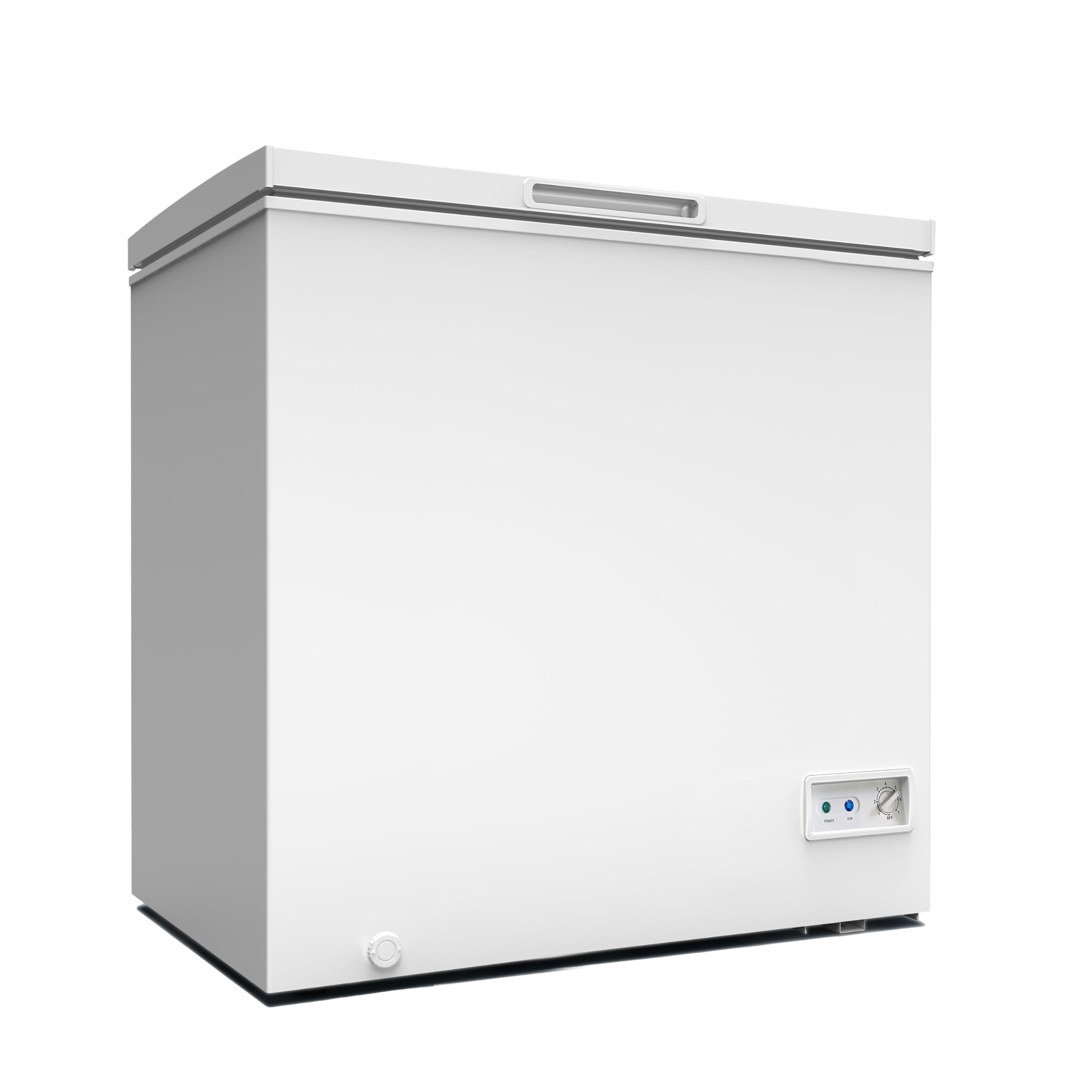 Congelador horizontal Avanti CF7F0W de 7,0 pies cúbicos listo para garaje con tapa abatible, canasta de almacenamiento extraíble, control de temperatura externo, descongelación manual y luz indicadora de encendido, 5,0 pies cúbicos blanco