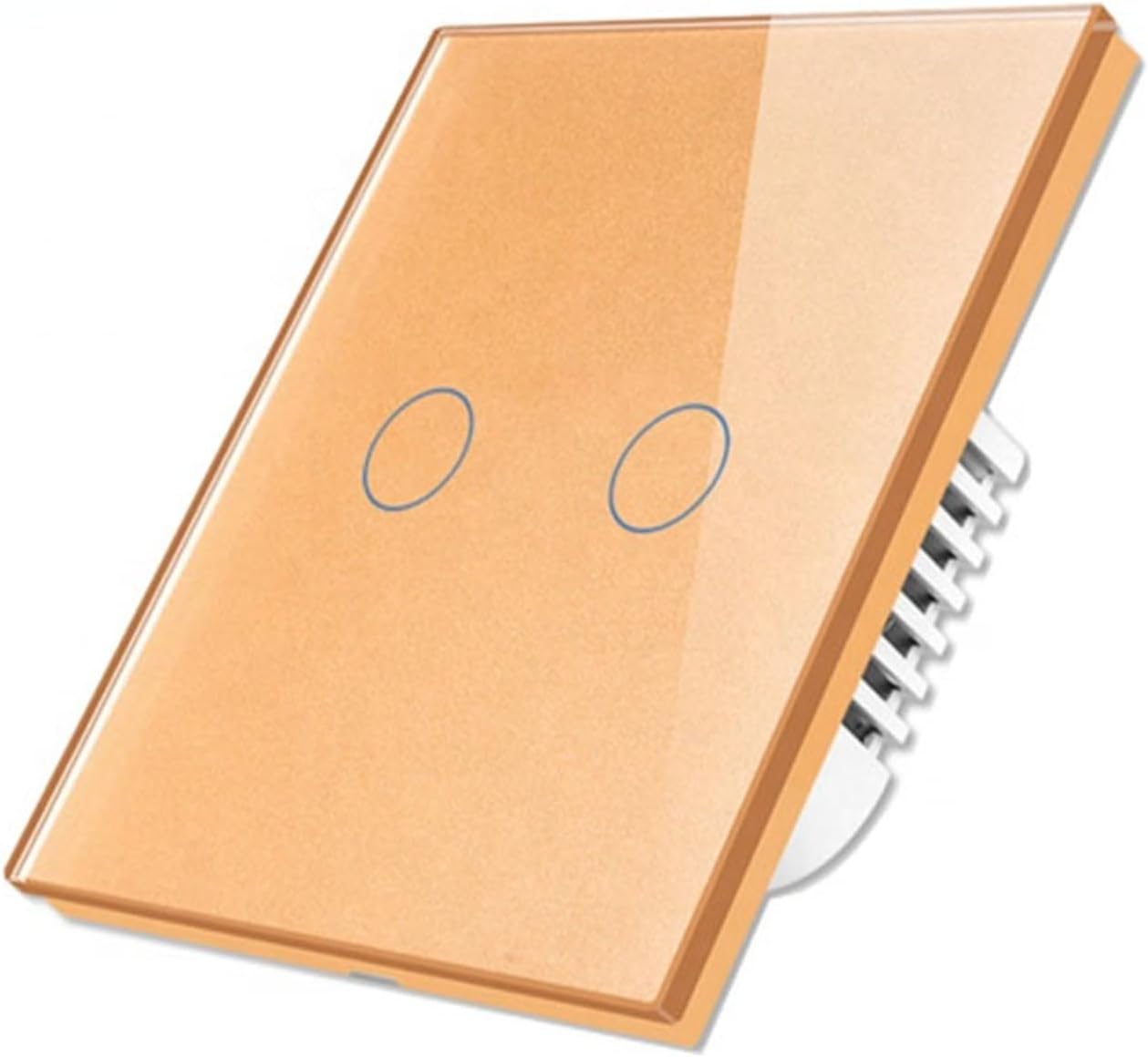 ZMIN WiFi Smart Light Switch Wall Glass Screen Interruptor Touch Panel Voice Control Wireless Work for Voice Control 2Gang Gold