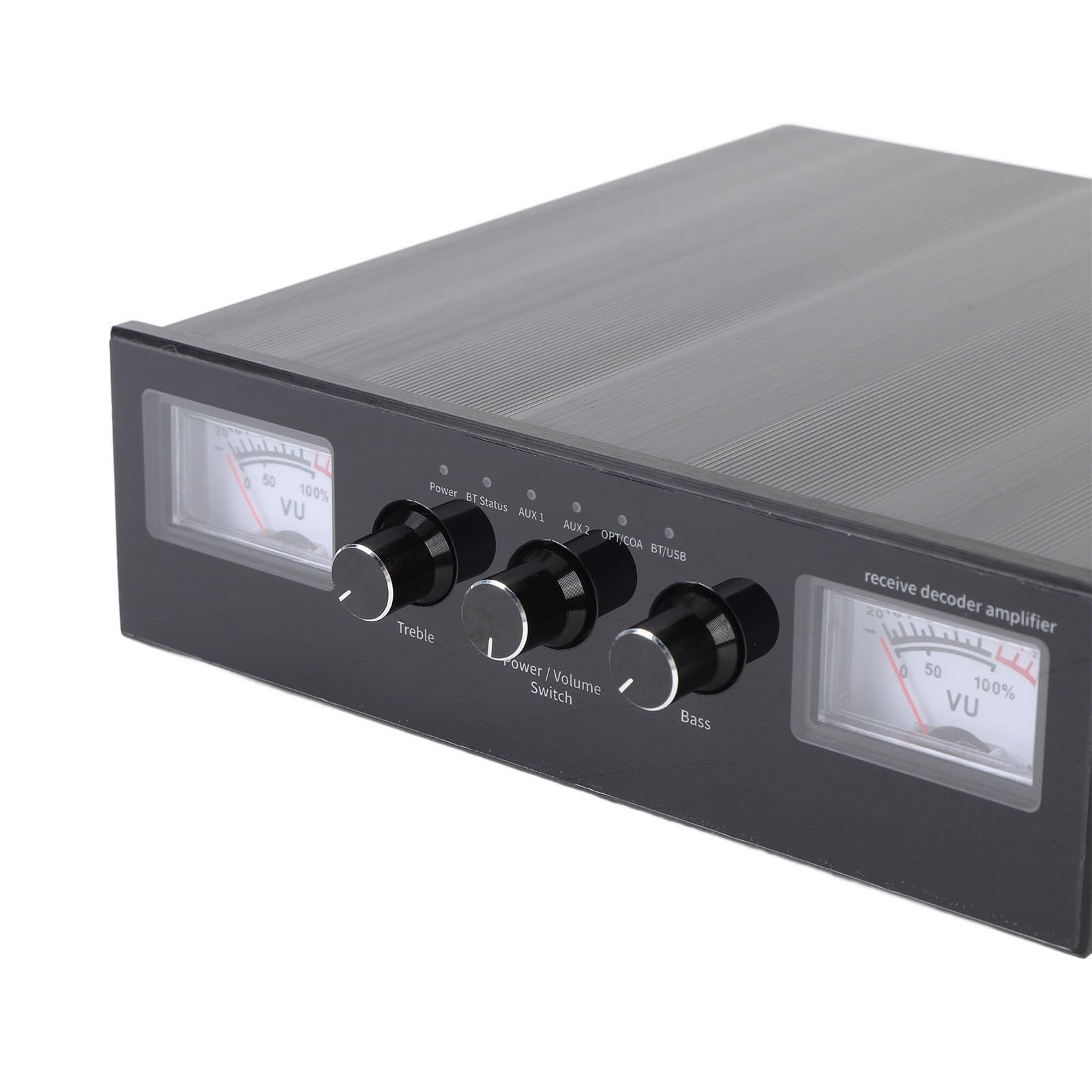 Generic Amplificador de 200W Basco de Agudos Ajustables HiFi Amp Estereo para Entusiastas de la Música Aleación de Aluminio (Enchufe de la UE)