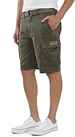 Vista 3 de Unionbay Survivor pantalones cortos de cargo con cinturón para hombre
