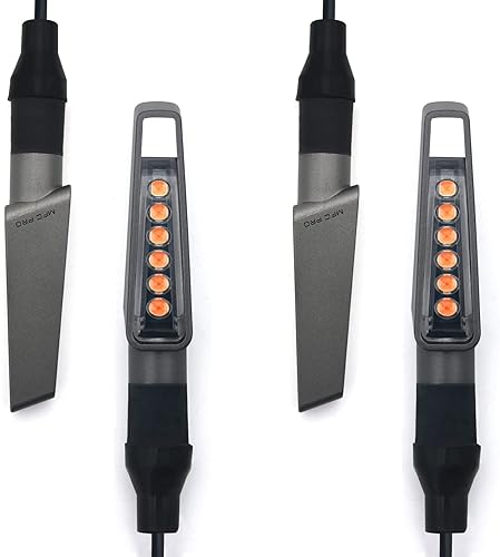 Mini luces LED intermitentes para MT-07 MT-09 FZ-09 MT-10 YZF R1 R3 R6 R25 FJ09 FZ07 FZ1CB1000RR (sin secuencial, gris espacial, 4 piezas)