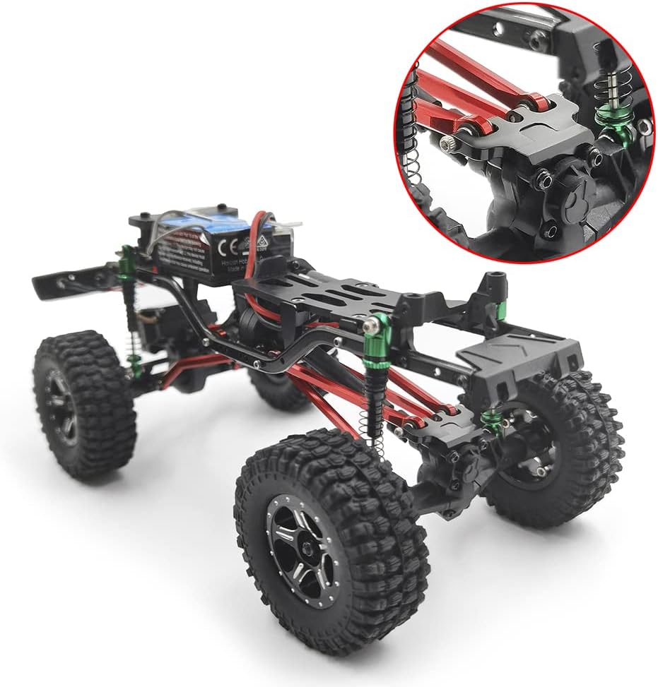 RCLions Aluminum Rear Upper Links Mount for Axial SCX24 C10 JLU Gladiator Bronco 1/24 RC Crawler Car Upgrades