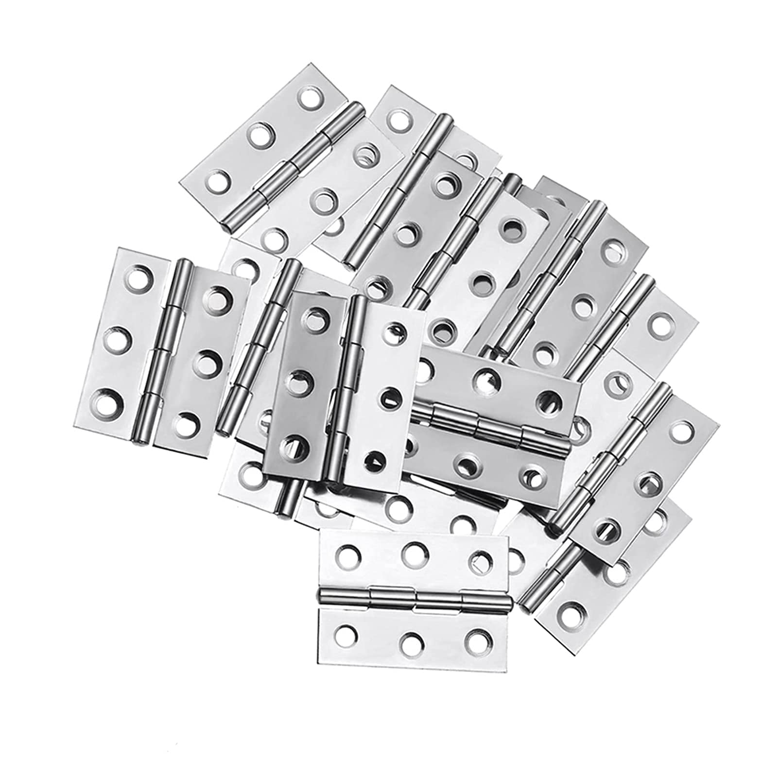 Charnière pliante butt silver tone pour quincaillerie meuble bois