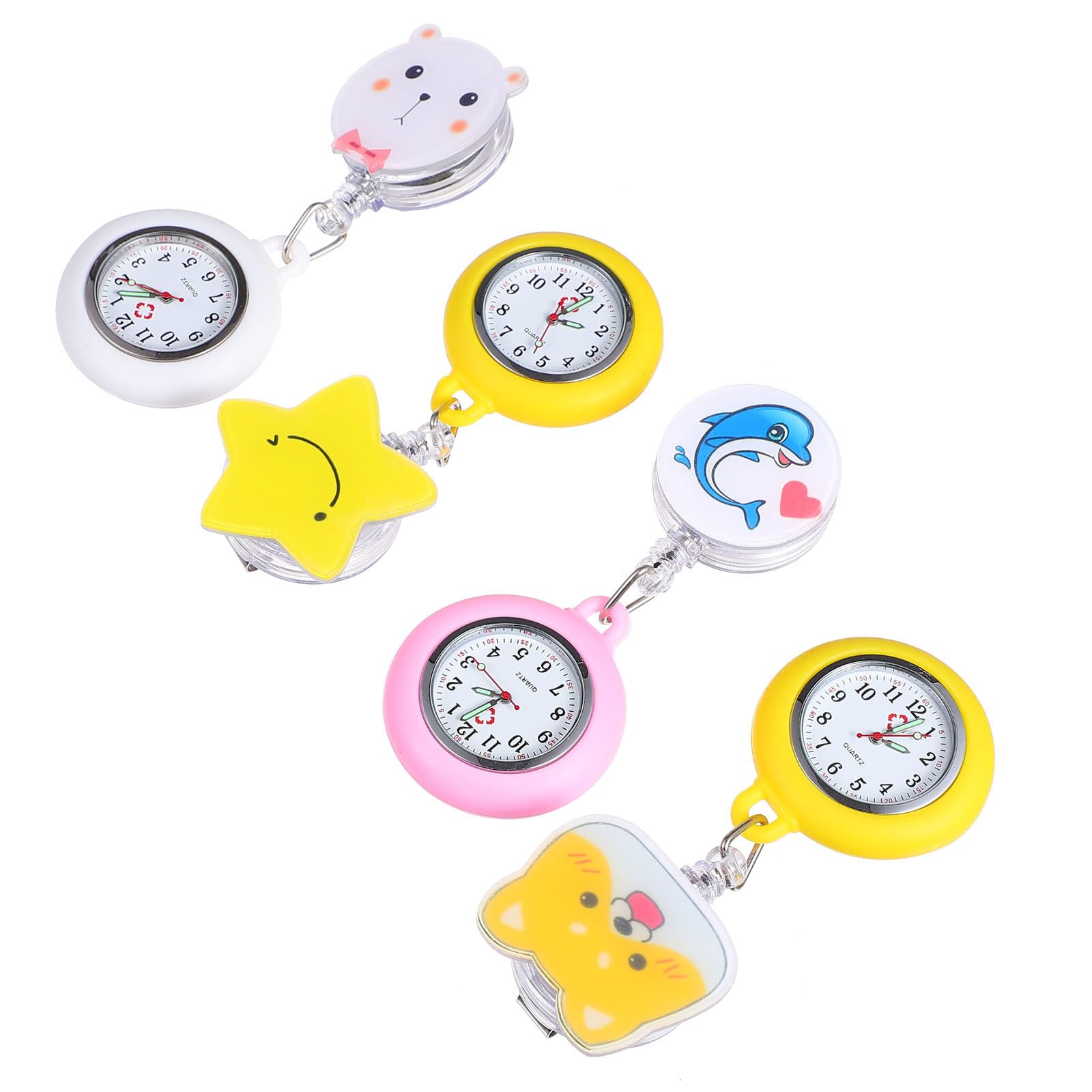 Reloj de enfermera extensible de aleación MAGICLULU, pack de 4 unidades precisas 8