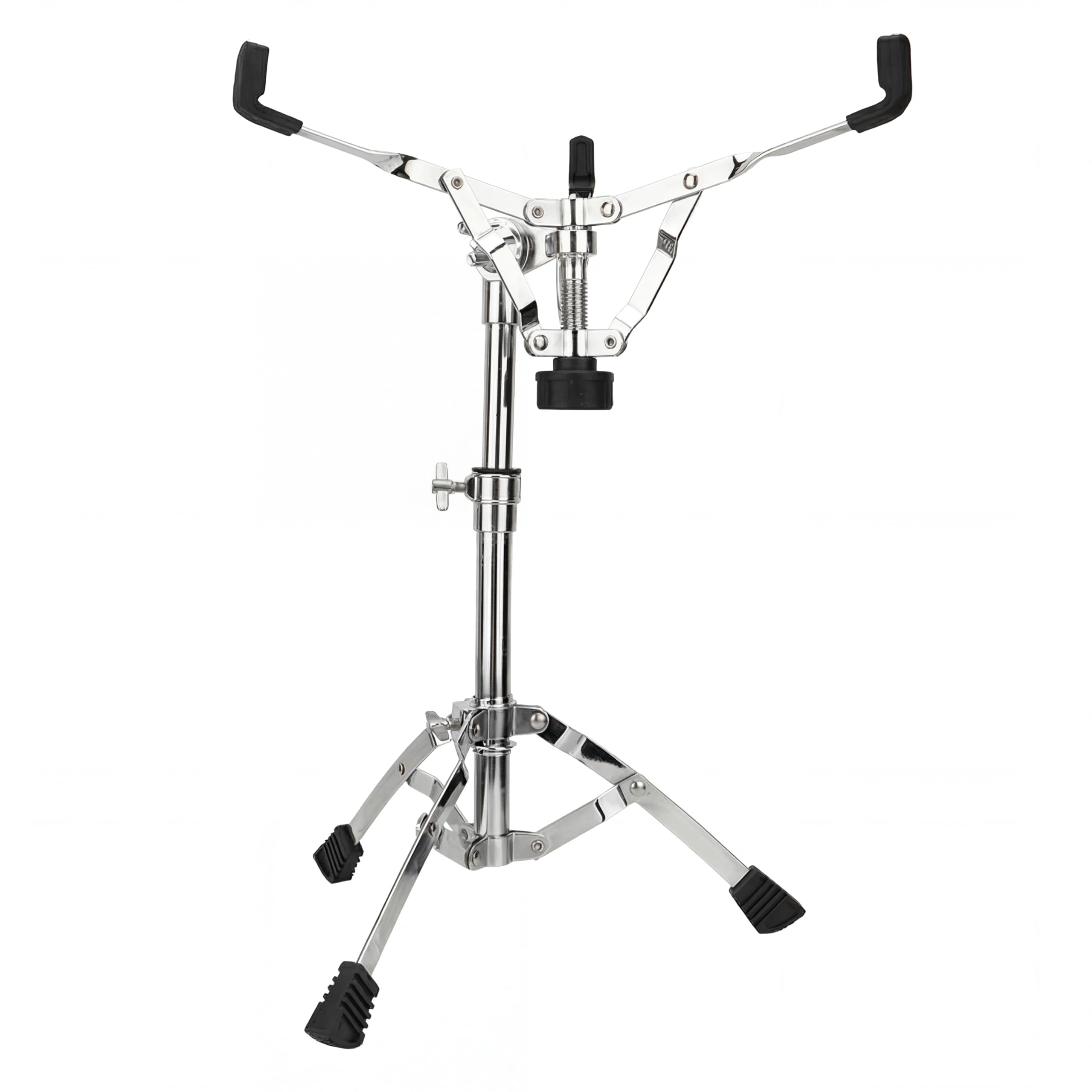 Supporto per Rullante, Supporto per Treppiede Portatile per Batteria, Supporto per Batteria Pieghevole a Doppio Rinforzo per Tamburi Tom da 0 a 15 Pollici, Altezza Regolabile da 18 a 27 Pollici