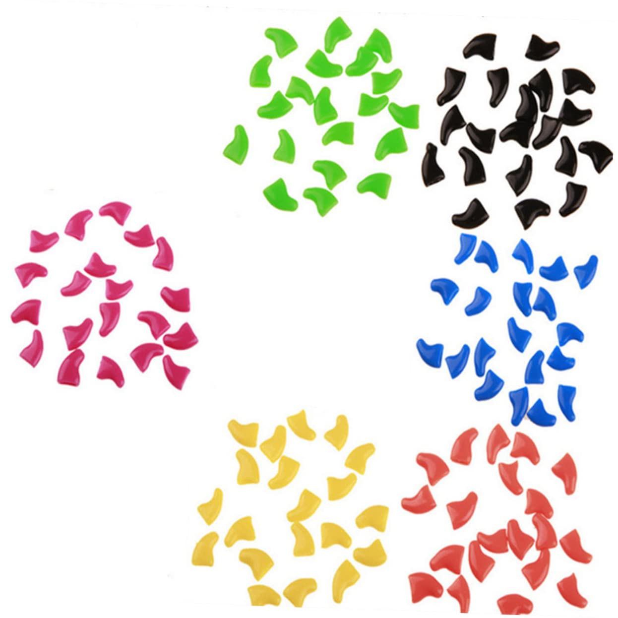 minkissy 3er-Set Pfotenkappen Für Katzen Und Hunde Robuster Nagelschutz Aus Kunststoff Bequem Kratzfest Modisches Design 120 Stück * 3