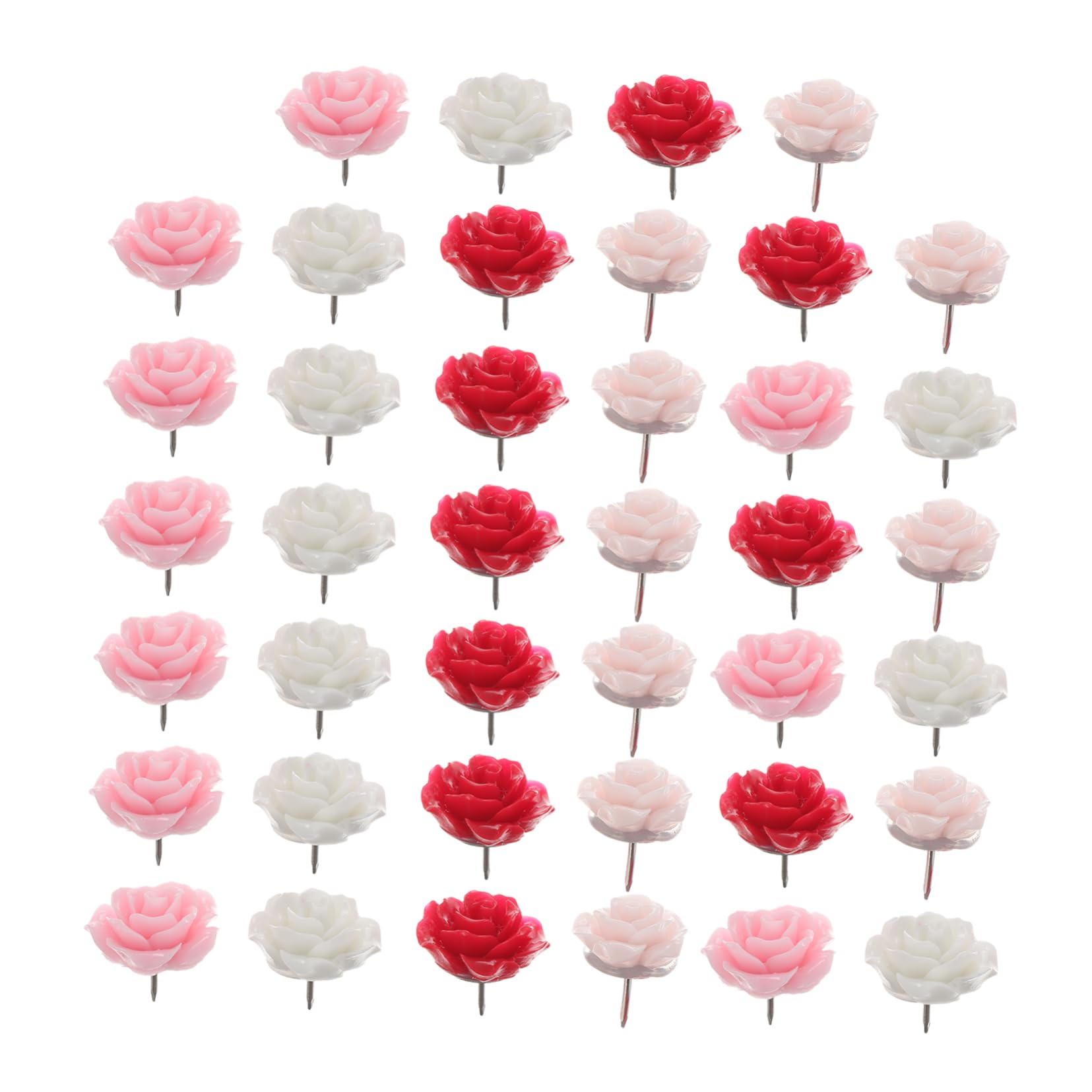 ifundom 120 STK Blumenstift Magnetische Pinnwand Die Büroeinrichtung Bürodekoration Rosa Reißnägel Rosa Bürodekor Reißzwecke Reißzwecke Harz Rose Bürobedarf Reisen