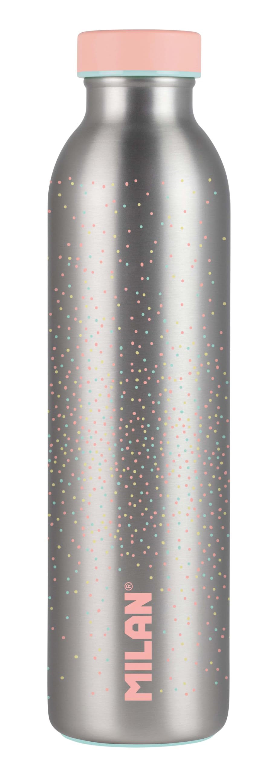 MILAN® Botella isotérmica de acero inoxidable 591 ml serie Silver, rosa en oferta en Amazon