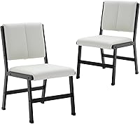 Vista 9 de Juego de Sillas de Comedor Modernas, Sillas Ergonómicas de Tela Transpirable y Marco de Metal con Asiento Suave Acolchado y Robusto, para Cocina