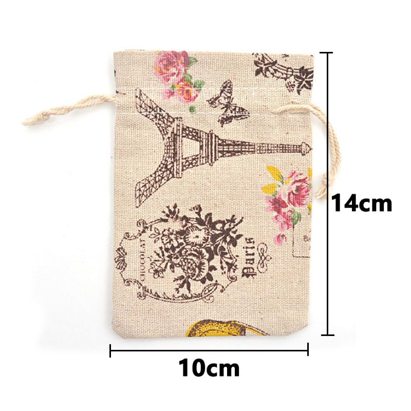 Sacchetti Di Lino Con Coulisse - 30 Pezzi 7x9 Cm - Per Regali, Matrimoni, Confetti - Foto 9