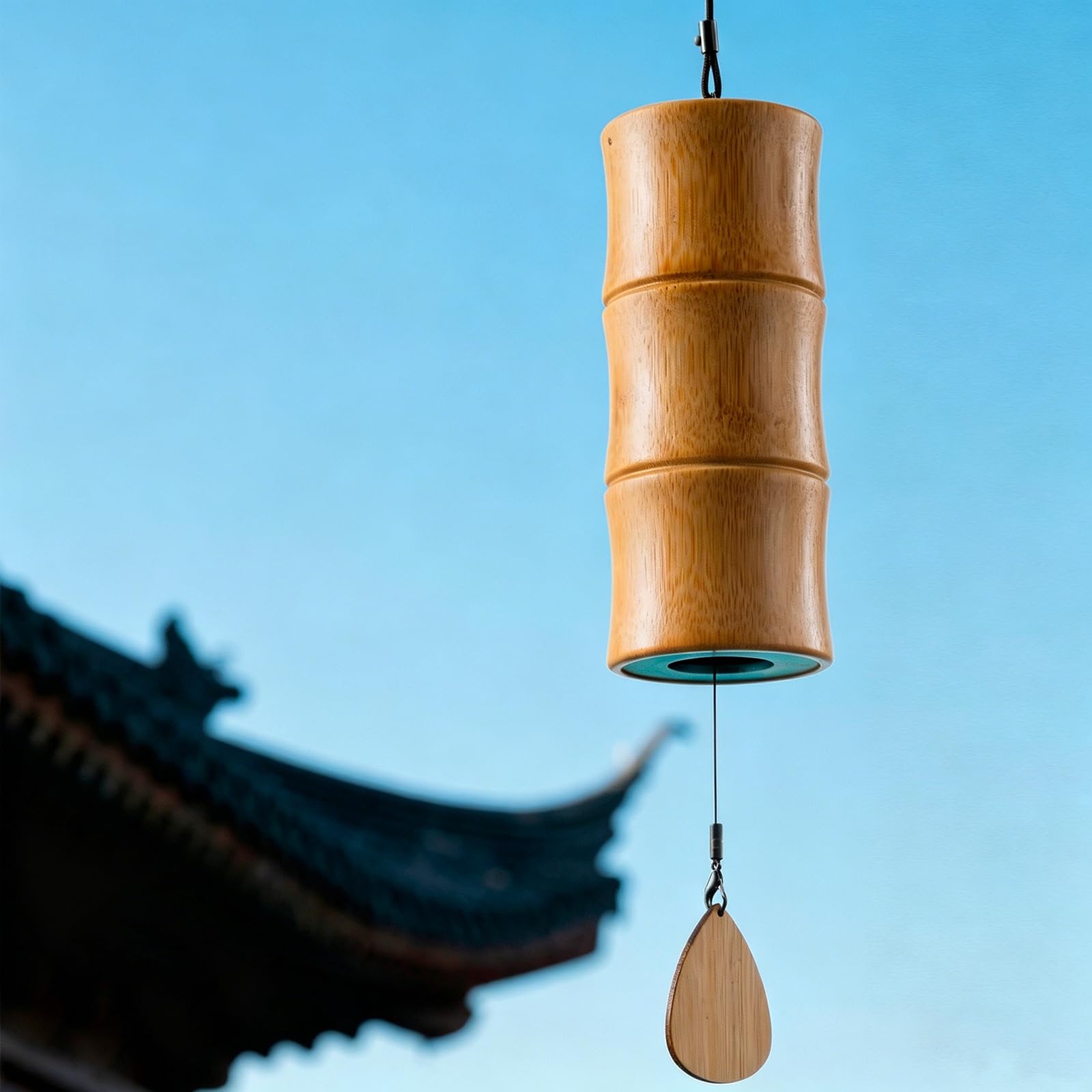 Carillon à vent Koshi YouYuer Koshi - Carillon à vent en bambou japonais - Carillon sonore en bambou pour guérison du son, yoga, méditation, jardin, décoration de jardin (accord C)