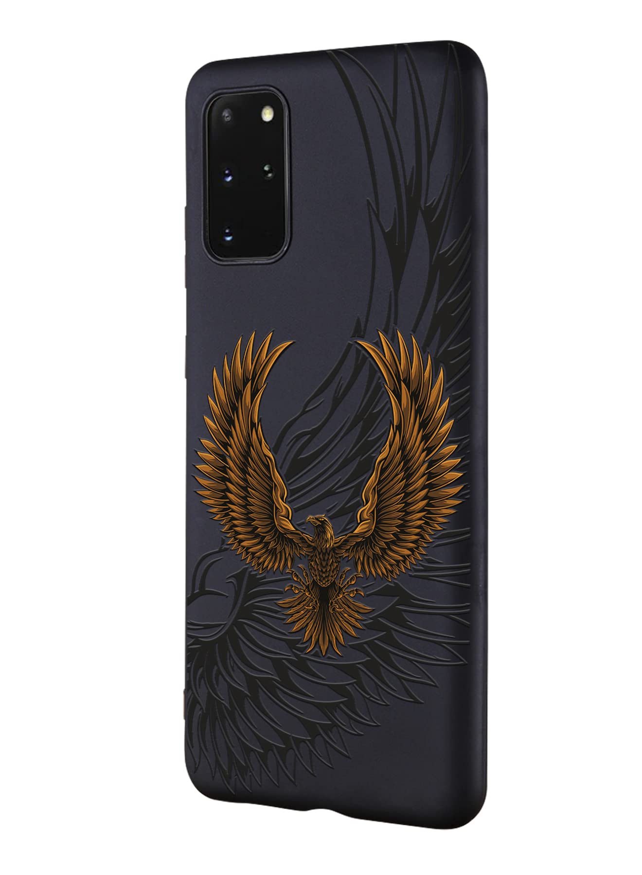 MOBILIUS Soft Silicone Case Designed for Galaxy S20 Plus [Drop Protection] [Anti-Scratch], Shockproof Protective Phone Case Cover for Galaxy S20 Plus with The Eagle in flight Pattern