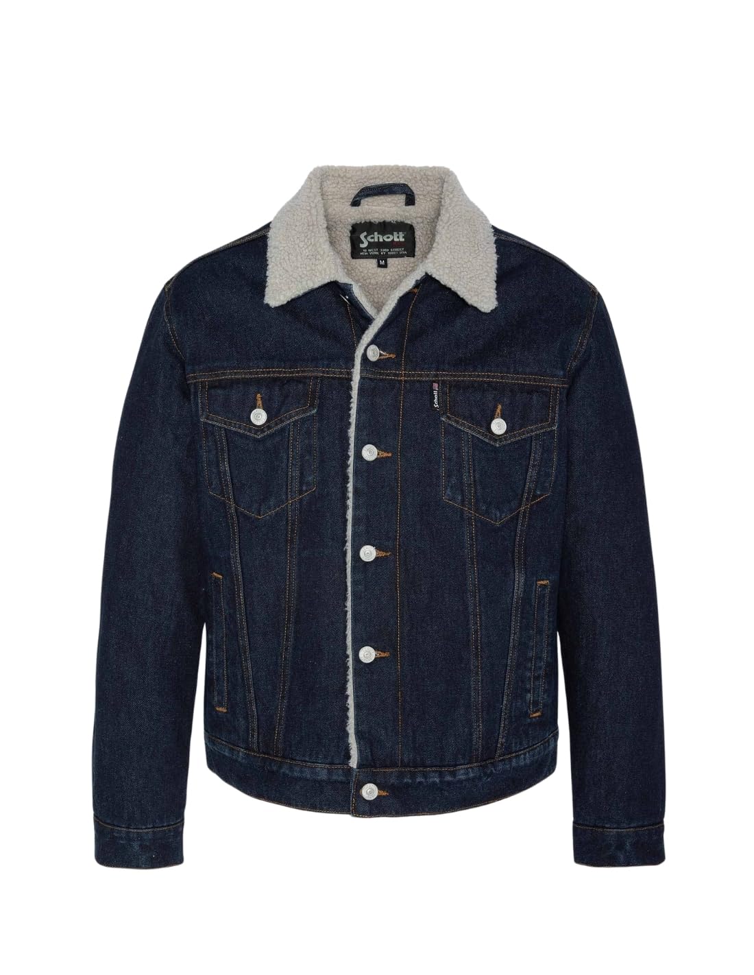 Schott Nyc Men's Raw Trucksherpa Jacket, Xl