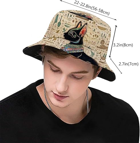 Miniatura 8 de Sombrero jeroglífico africano egipcio cultura cubo sombrero verano pescador gorra al aire libre playa sol sombrero