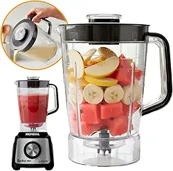 Copo Liquidificador Mondial Premium Turbo Inox L1000/l1100/l1200w Preto Acrílico Cristal 1,5 L Com Tampa Peça de Reposição