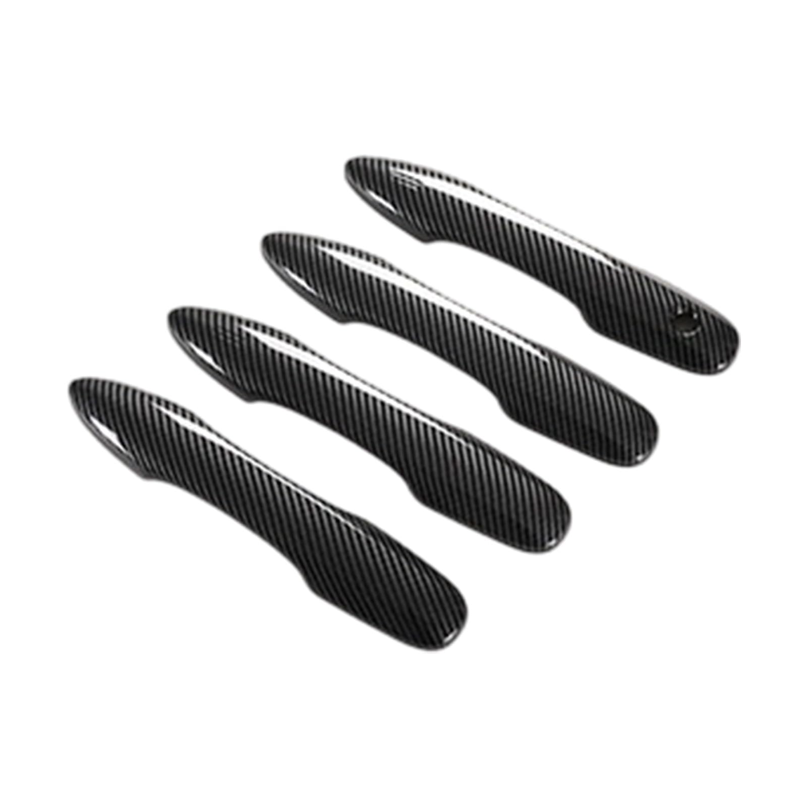 Jazuaiao Carbon Fiber Weather Car Door Handle Case Replacement Anti Fade Designs Weatherproof Door Handle Cover For Vehicle Modification Effect Resistant Car