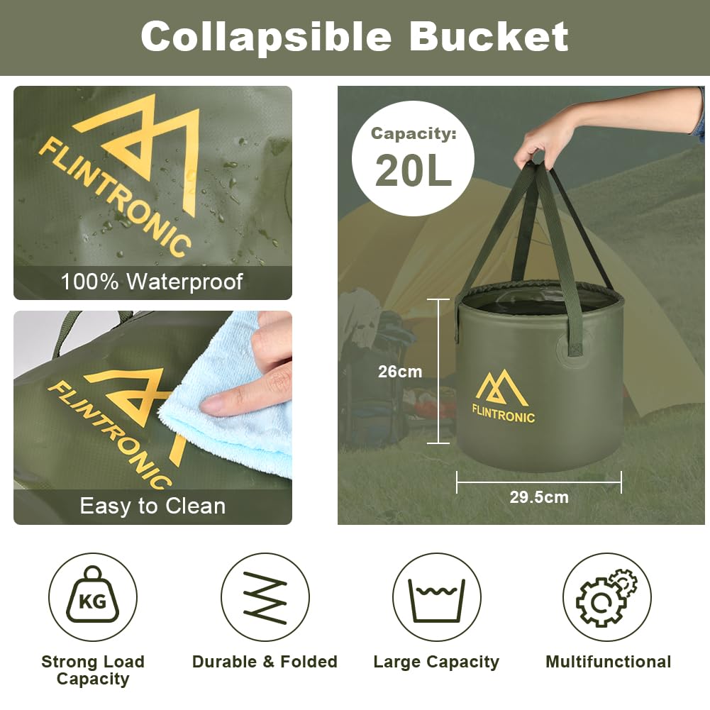 flintronic Folding Water Bucket - Image 3