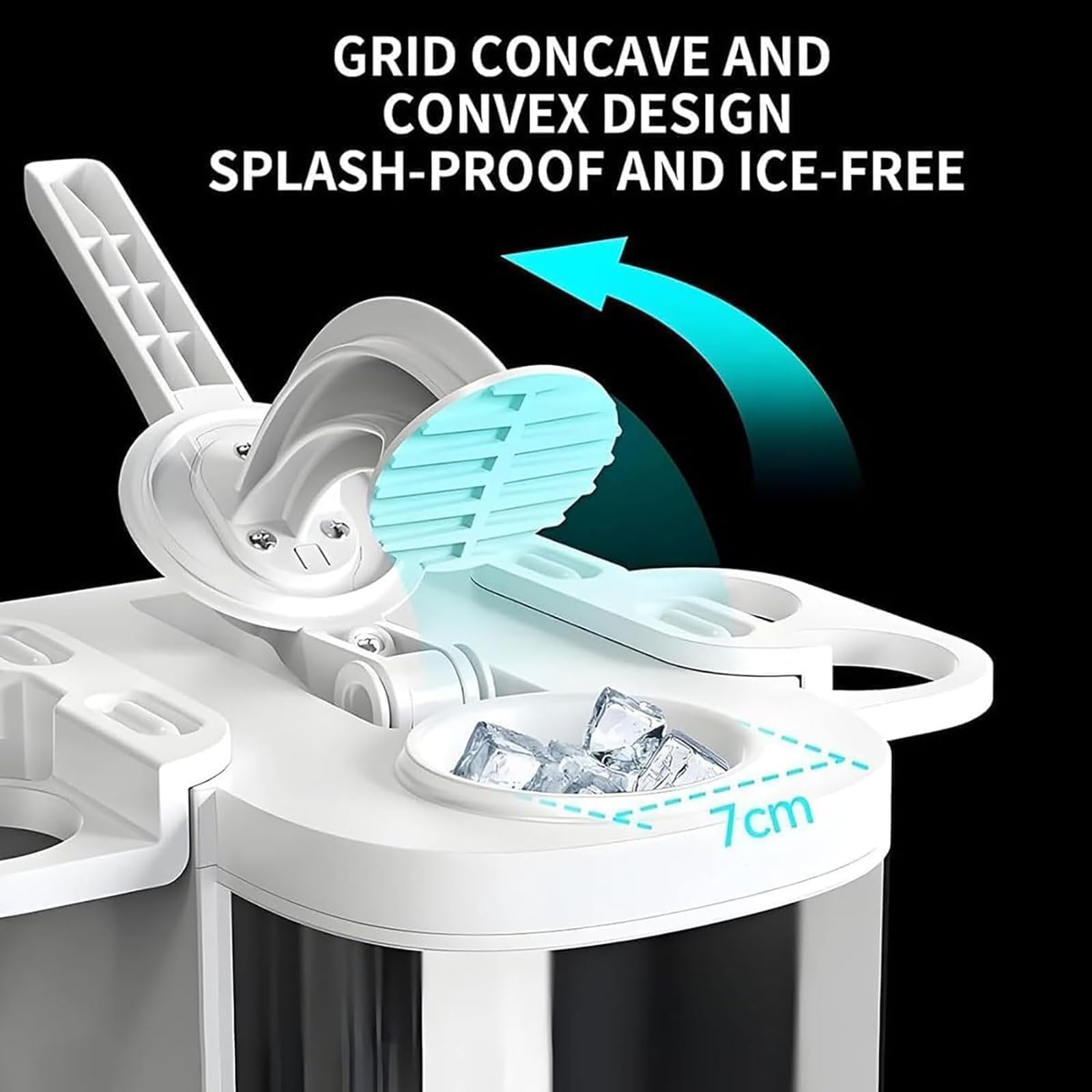 Tritaghiaccio Elettrico 220v 200w, con Lame Professionali in Acciaio Inossidabile, Ideale per Preparare Frullati E Bevande Fredde.