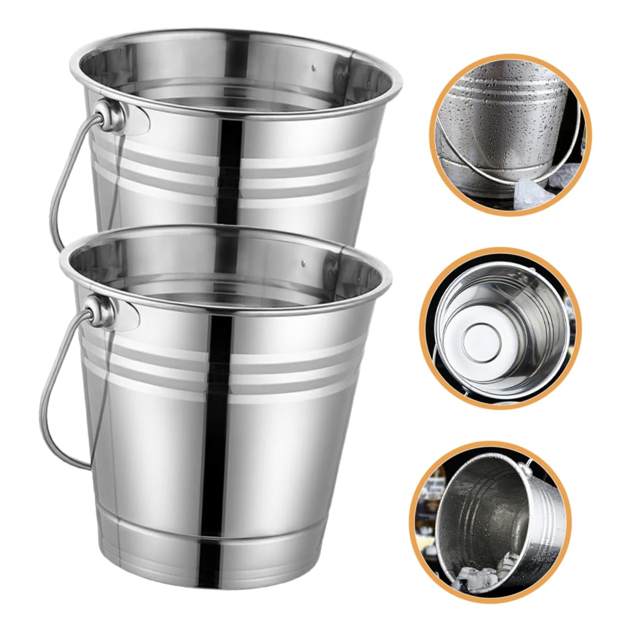 PRETYZOOM 8 Cubos De Hielo De Acero Inoxidable para Bebidas Enfriadores De Vino para Botellas Bar Cubo De Hielo Aislado Cubo De Hielo Cubo De Hielo Grueso Cubo Pequeño Cubo