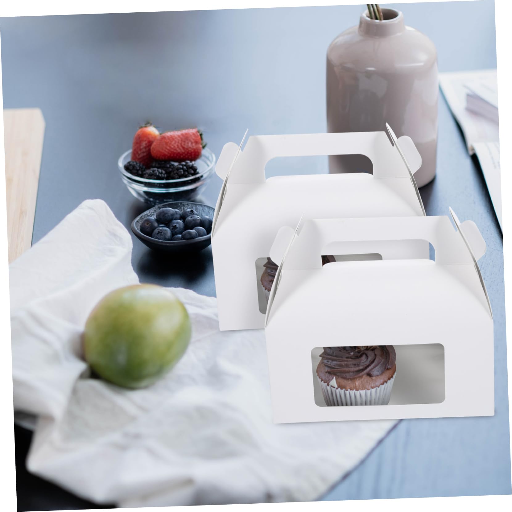 Healeved Scatole per Torta con Finestra 30 Pezzi in Carta Bianca