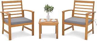 Tangkula Acacia Wood Patio Set