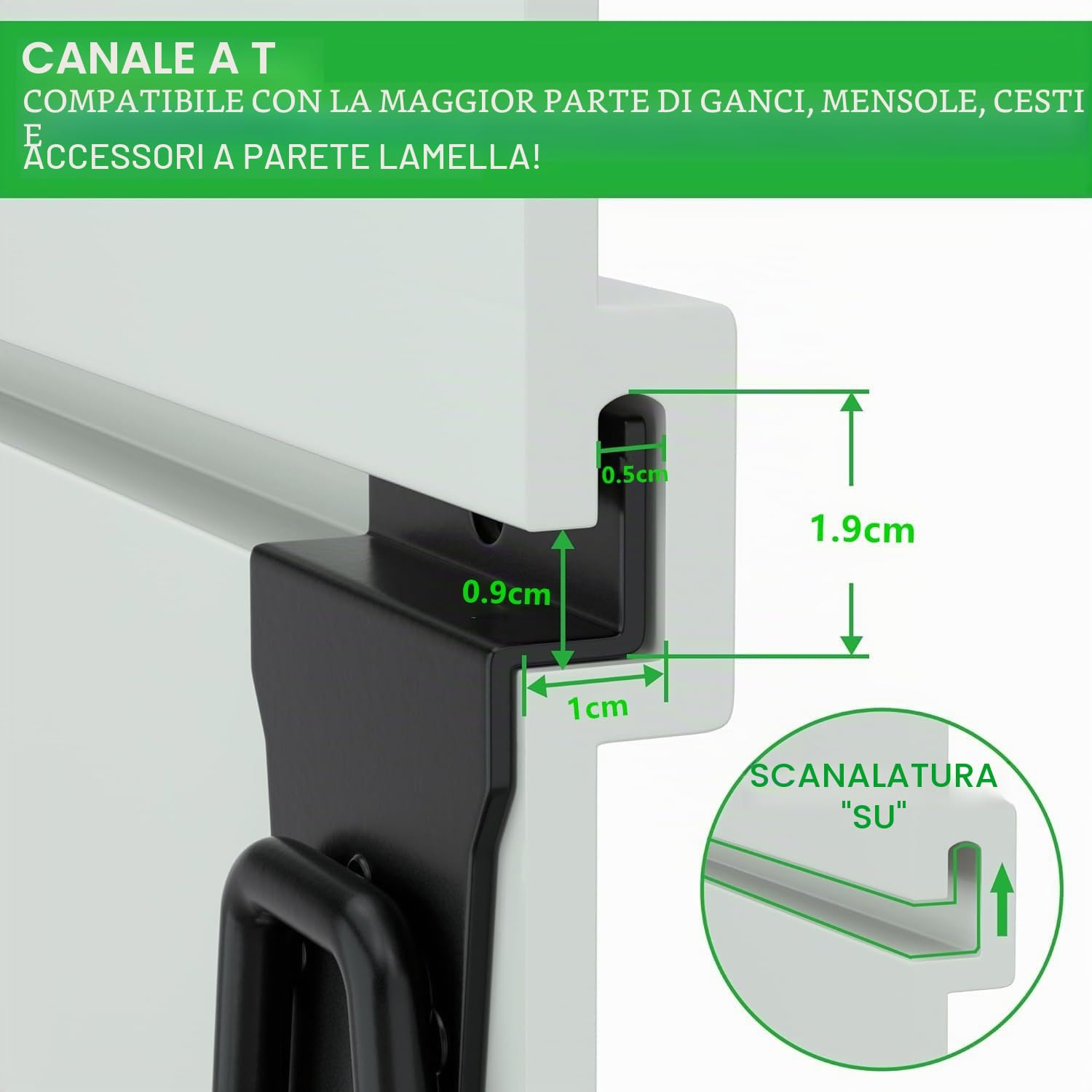 Jolitac Pannello dogato da parete per negozio garage e espositore mensola organizer da parete 122 x 61 cm