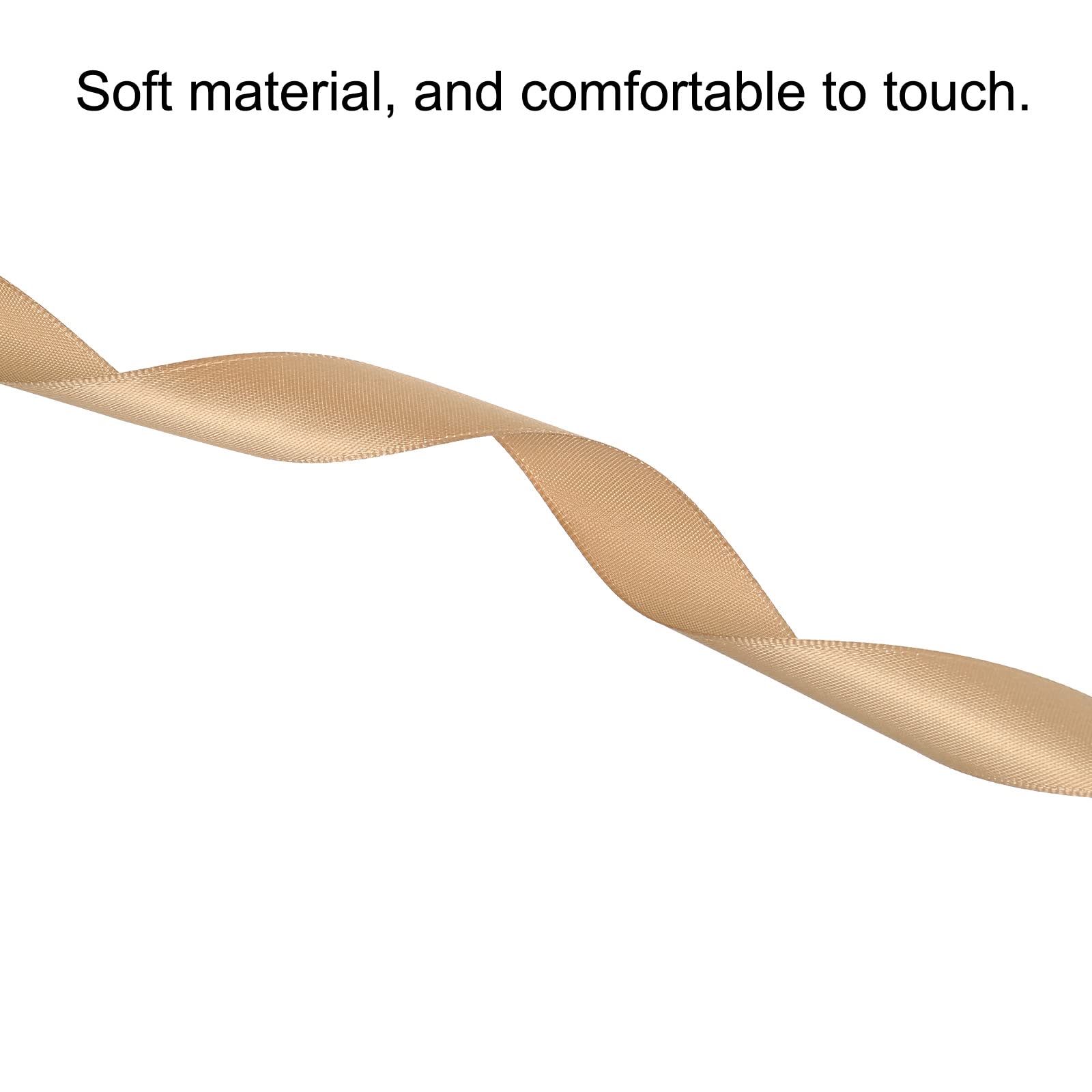 PATIKIL 0.79 Inch Wide 100 Yards Satin Ribbon, Solid Crafts Roll for Party Home DIY Wrapping Decoration Deep Khaki - Image 3