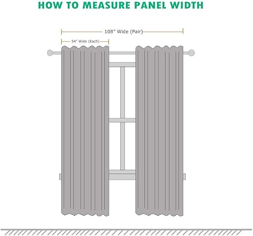 Miniatura 5 de Lisette - Paneles de cortina jacquard con ojales superiores, juego de 2 paneles, 54 x 108 pulgadas cada uno