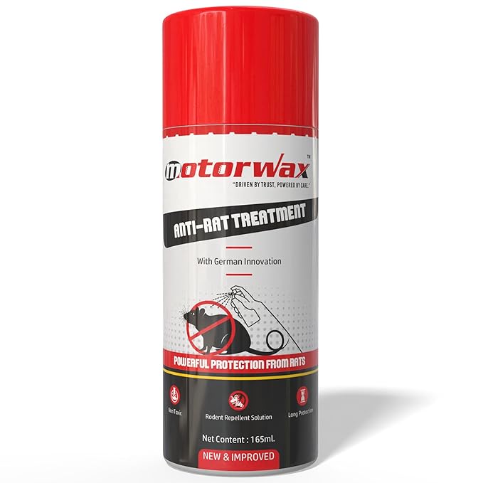 Anti-Rat Treatment Spray 165ml | Rodent Repellent Solution | Non-Toxic | Long Protection | German Innovation | Car & Bike Wire Protection (1, Pack of- 1)