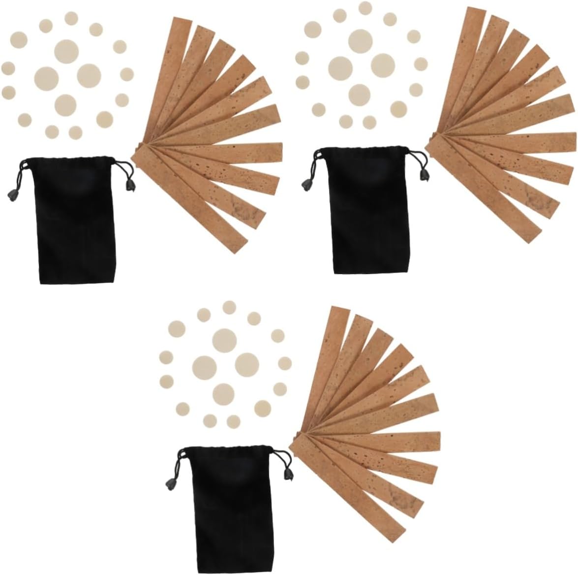 VICASKY 3sets Neck Cork for Clarinet Repair Kit Soft Cork Pads Practical Accessories for Instrument Maintenance and Flexible Easy to Use