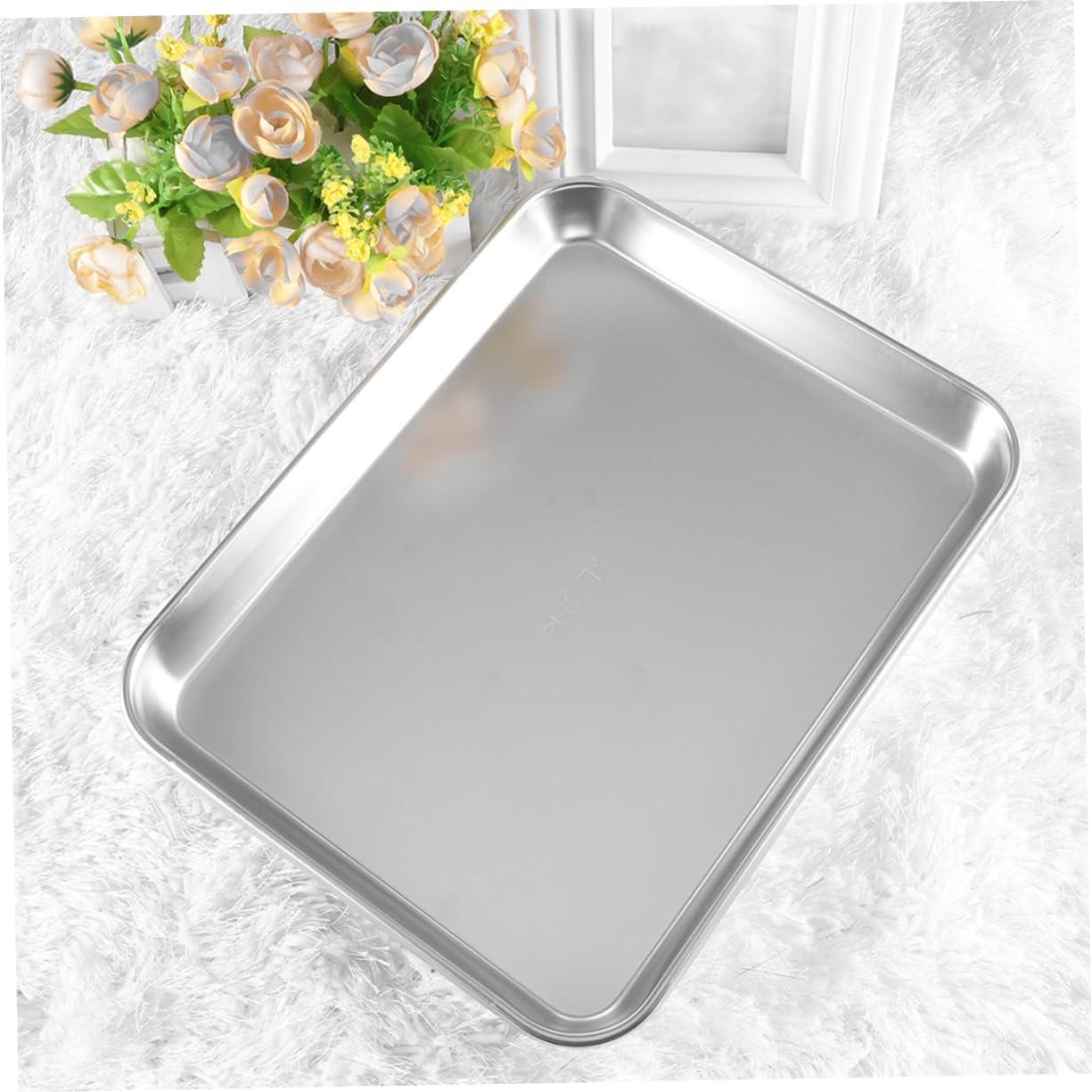 2pcs Stainless Steel Tray Flat Trays for Instruments for Safe Storage Facilities