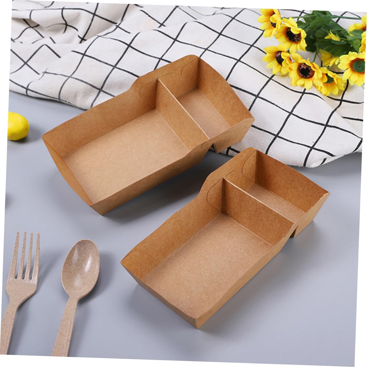 Anneome 100pezzi Scatole Alimentari Carta Per Snack Contenitori Multifunzionali Per Fritture Feste e Picnic Capacità Generosa Di Facili Da Usare e Design Elegante