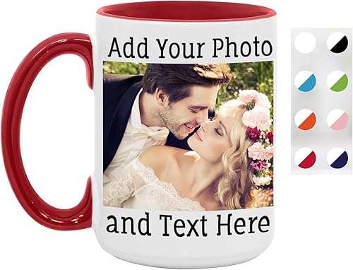 Miniatura 38 de Taza de café personalizada, tazas personalizadas con palabras con imágenes, tazas personalizadas de 11 onzas con foto, tazas personalizadas, regalo