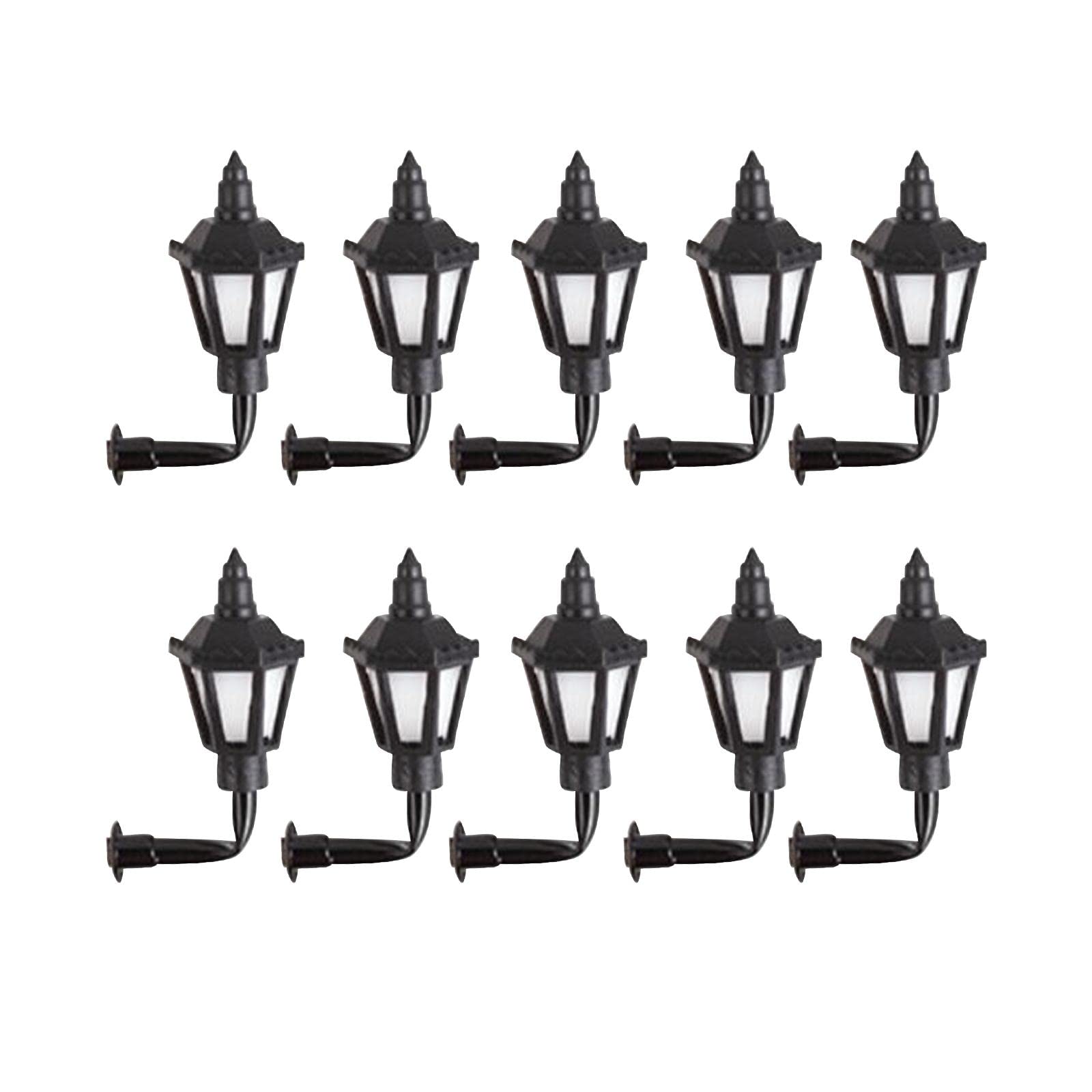 3X 10 Pezzi Modelli di Lampade da Parete Vintage Mobili Lampada Ornamento 1:87 Accessorio Giocattolo Casa delle Bambole Applique da Parete a LED Mini