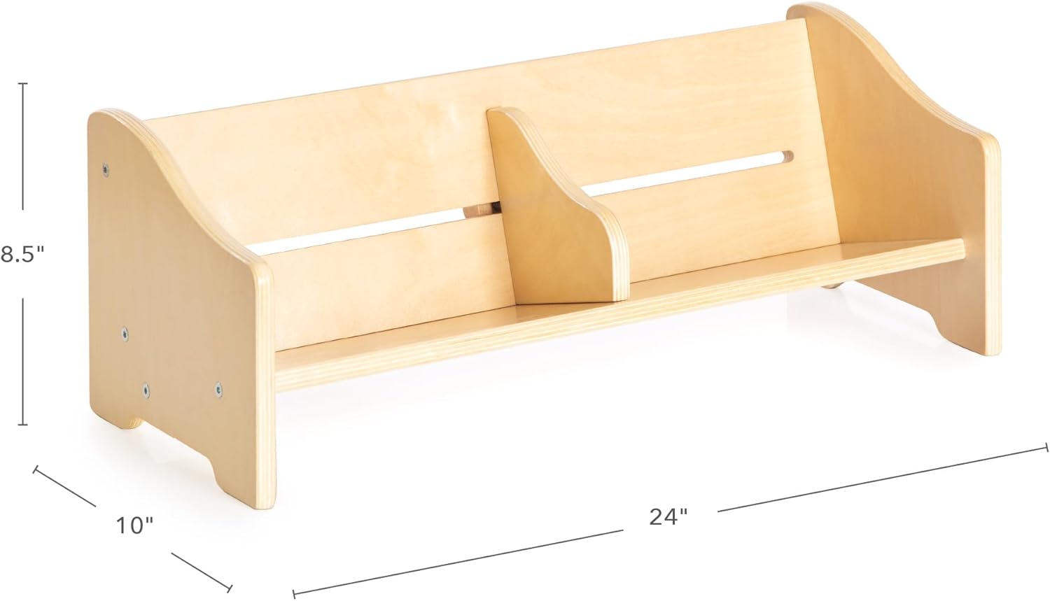 Guidecraft Tabletop Book Browser - Natural, Bookshelf For Kids, Home Office and School Furniture, Book Organizer