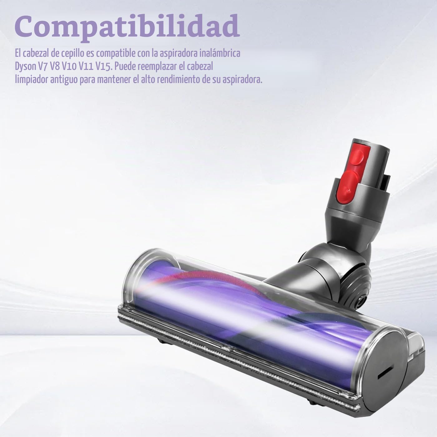 Recambios Cepillo Motorizado para Dyson V7 V8 V10 V11 V15, Cepillo de Cabezal Limpiador de Cabezal de turbina para Dyson V7 V8 V10 V11 V15, para Moquetas y Suelos Duros.
