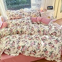 シーツ・カバー Rose ローズピンクのリネンシーツセット / フラット+ボックスシーツ+