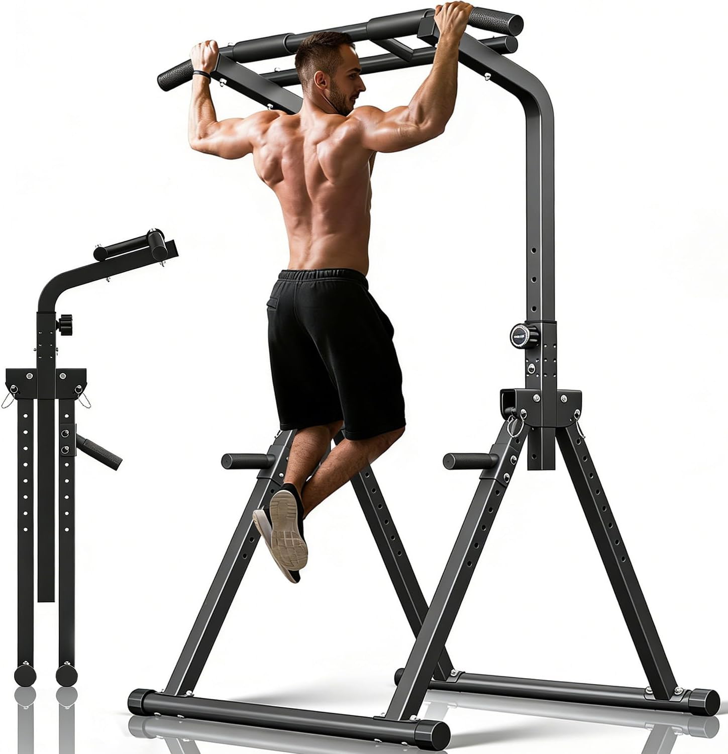 ZENOVA Pull Up Bar, Multi-Function Pull Up Dip Bar Station, Home Gym Workout Strength Training Equipment for Men Women Muscle Building